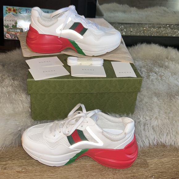 New & Authentic Gucci Rhyton Lavaredo Reflection Chunky Sneakers( Will trade) - Picture 6 of 15